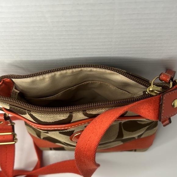 Coach Monogram Side Bag Orange - Picture 8 of 9